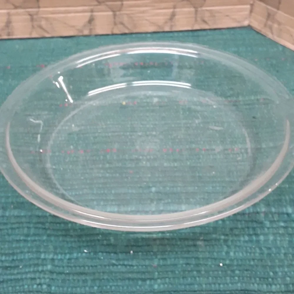 2 Glass‎ Pie Plate Baking Dish 9.5 Inch Pie Pan- Vintage Pyrex #209 Clear VGC